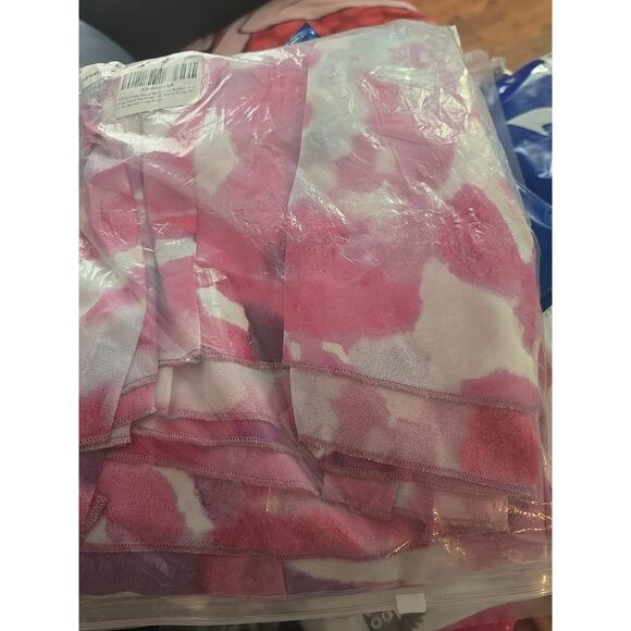 Womens Floral Flowy Wrap V Neck Midi Dress Short Sleeve Elastic Waist Casual Lrg - Picture 7 of 7